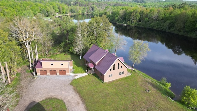 7278 Martin Dr, Leyden, NY 13309 - view from above of property with a heavily wooded area and a large body of water