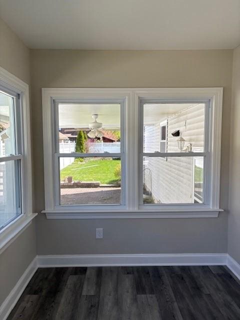 34 Sunnyside Dr, Elmira, NY 14905 - unfurnished dining area with dark wood finished floors and healthy amount of natural light