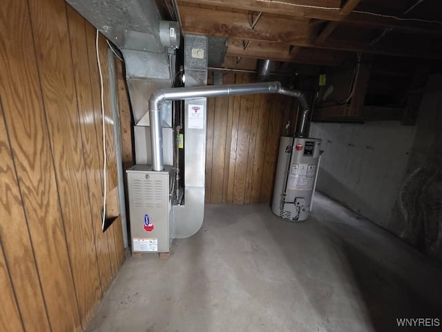 397 Broad St, Tonawanda-City, NY 14150 - utility room featuring gas water heater and heating unit