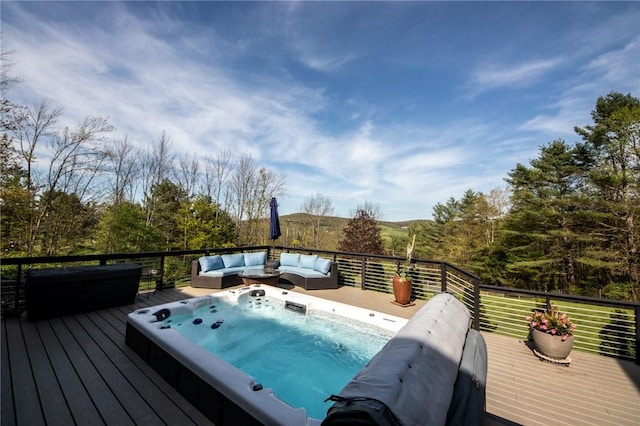 1177 County Highway 26, Otsego, NY 13337 - wooden terrace with outdoor lounge area