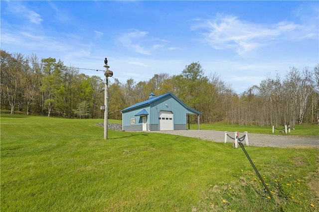 725 Arabia Rd, Summit, NY 12175 - view of outdoor structure featuring dirt driveway and a forest view
