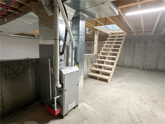 258 Mcmaster St, Bath, NY 14810 - unfinished basement featuring stairs