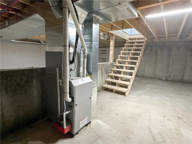 258 Mcmaster St, Bath, NY 14810 - unfinished basement with stairway