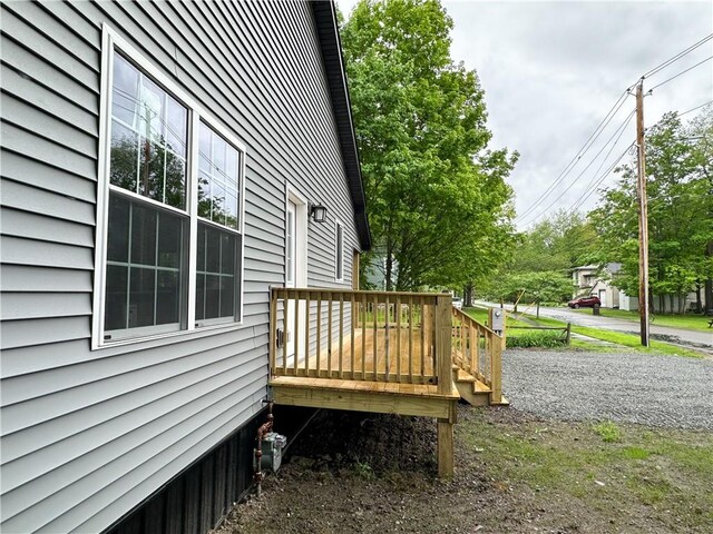258 Mcmaster St, Bath, NY 14810 - view of home's exterior featuring a deck