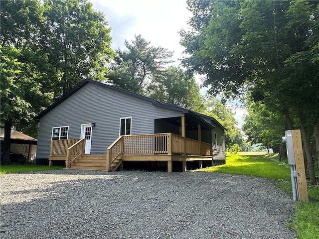 258 Mcmaster St, Bath, NY 14810 - view of front of property featuring a wooden deck