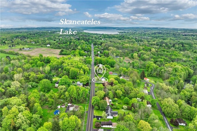bird's eye view of a heavily wooded area