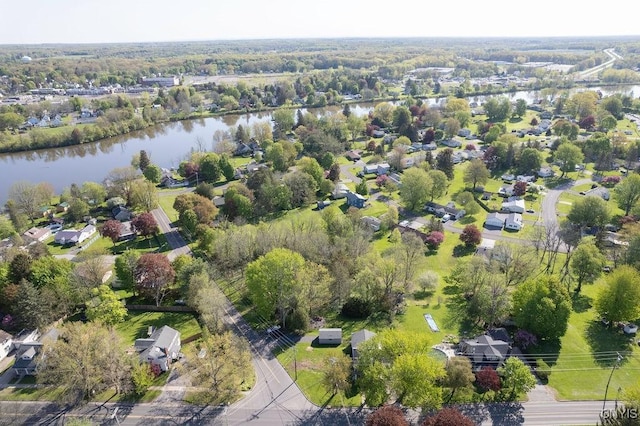 drone / aerial view of a nearby body of water