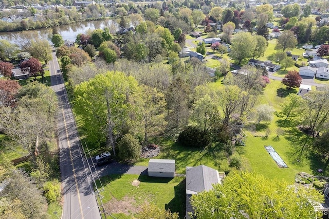 aerial view of a large body of water