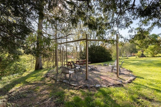 view of grassy yard