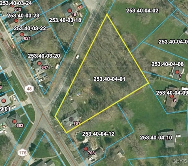 map of property location with property boundaries highlighted