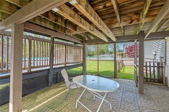 view of sunroom / solarium