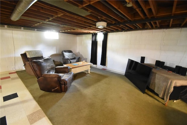 806 Mount Zoar St, Southport, NY 14904 - finished basement with tile patterned floors
