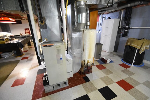 806 Mount Zoar St, Southport, NY 14904 - utility room with heating unit