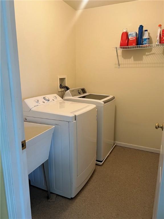 1098 Walker Hill Rd, Barton, NY 14892 - laundry area with independent washer and dryer