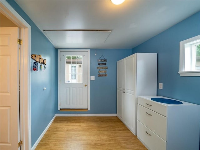 8521 W Buckingham St, Richmond, NY 14471 - entryway with light wood-style flooring, plenty of natural light, and baseboards