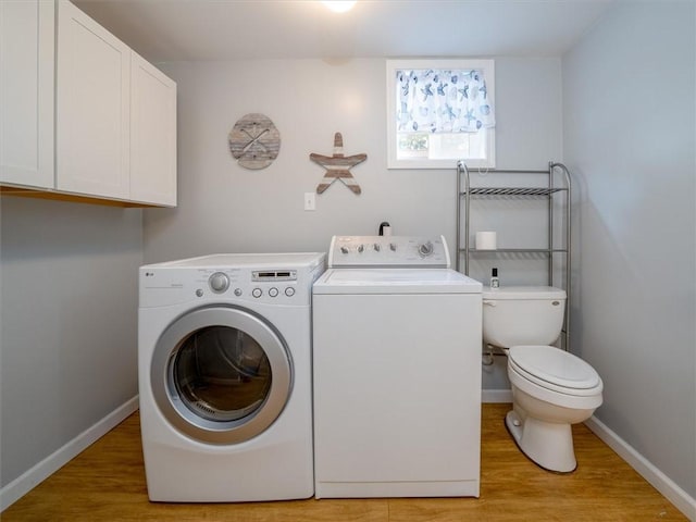 8521 W Buckingham St, Richmond, NY 14471 - washroom with washing machine and dryer, light wood-style flooring, and baseboards
