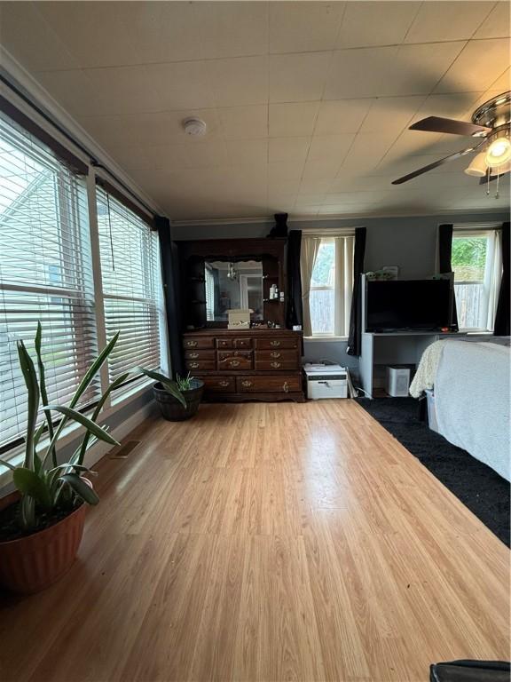 760 Spruce St, Southport, NY 14904 - bedroom featuring wood finished floors and a ceiling fan