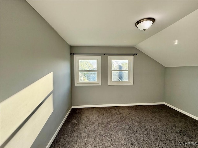 101 Spruce St, Lackawanna, NY 14218 - bonus room with lofted ceiling, carpet flooring, and baseboards
