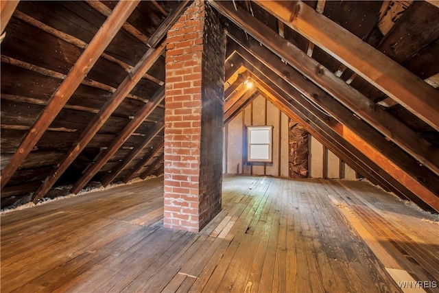 view of attic