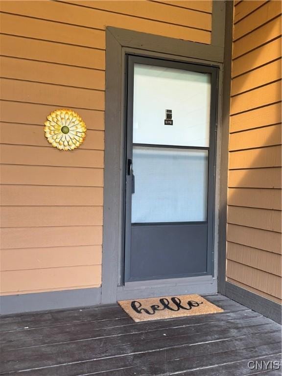 view of doorway to property