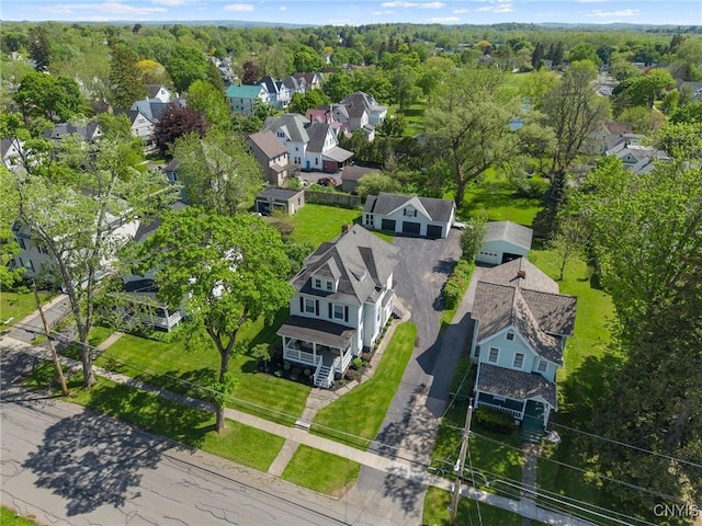 aerial perspective of suburban area