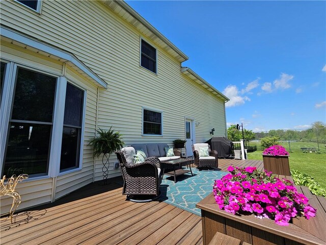 4862 Cross St, Campbell, NY 14821 - wooden terrace featuring an outdoor living space