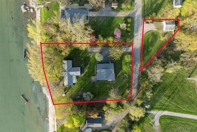 9910 Shorecliff Rd, Evans, NY 14006 - aerial overview of property's location with property boundaries highlighted