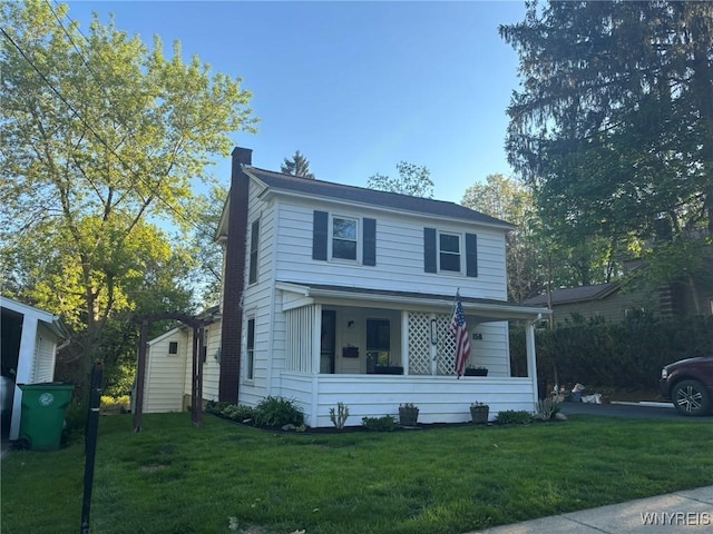158 E Main St, Concord, NY 14141 - traditional-style house with a chimney and a front lawn
