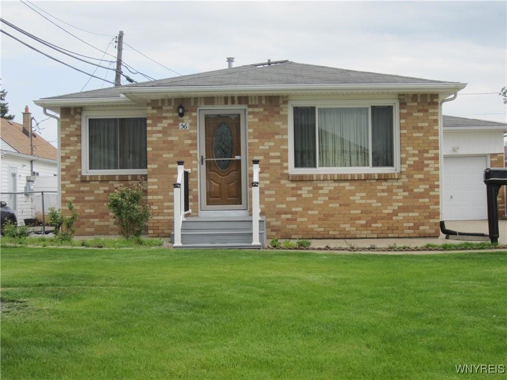 56 Nagel Dr, Cheektowaga, NY 14225 - view of front of property with brick siding and roof with shingles