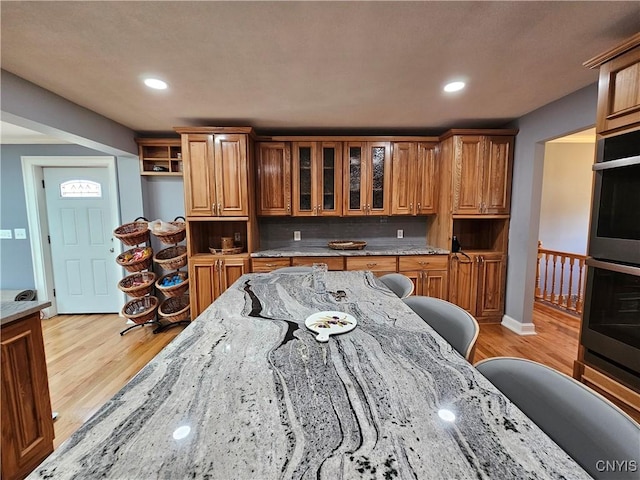 5813 Grace Rd, Deerfield, NY 13502 - dining room featuring light wood-type flooring and recessed lighting