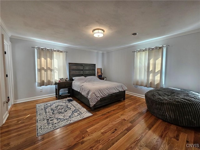 5813 Grace Rd, Deerfield, NY 13502 - bedroom featuring crown molding, wood finished floors, and baseboards