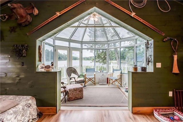 1 Haloah, Hammond, NY 13646 - sunroom featuring a water view and ceiling fan