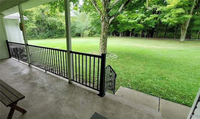 view of grassy yard