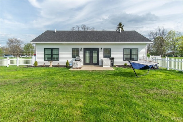 26618 Three Mile Point Rd, Lyme, NY 13622 - rear view of property with french doors and a patio