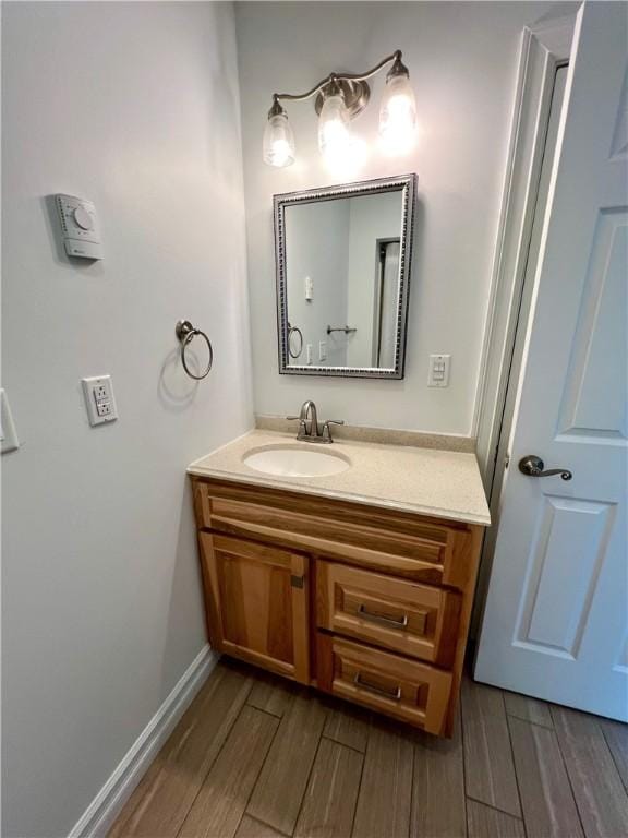 808 Center St, Horseheads, NY 14845 - bathroom with wood finished floors and vanity