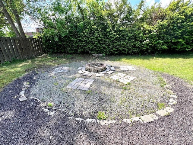 808 Center St, Horseheads, NY 14845 - view of yard with an outdoor fire pit