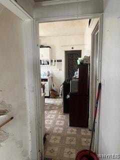 56 Blake St, Buffalo, NY 14211 - corridor with tile patterned floors and crown molding