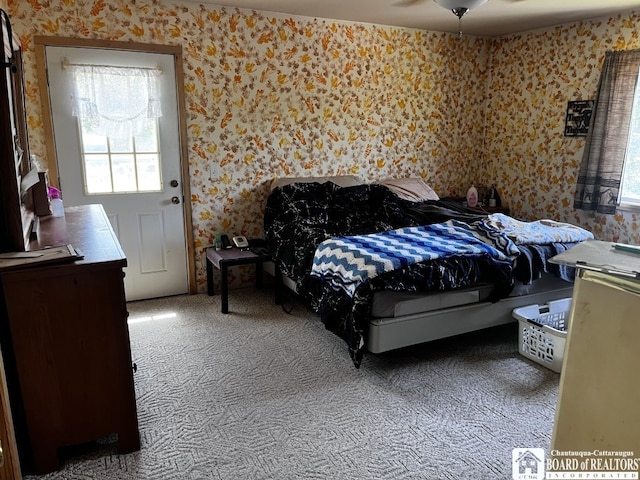 11604 York Rd, Hanover, NY 14136 - bedroom with wallpapered walls and carpet flooring