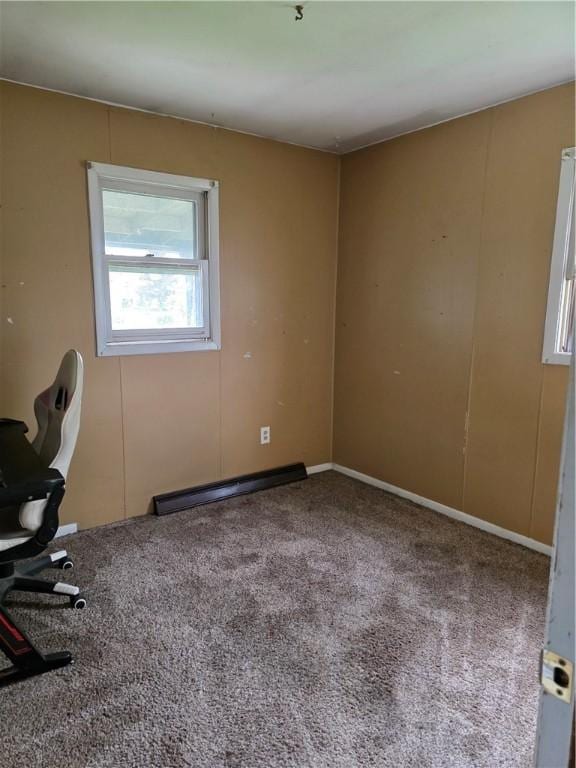 206 Pritchard Ave, Corning City, NY 14830 - unfurnished office featuring a baseboard heating unit and carpet floors