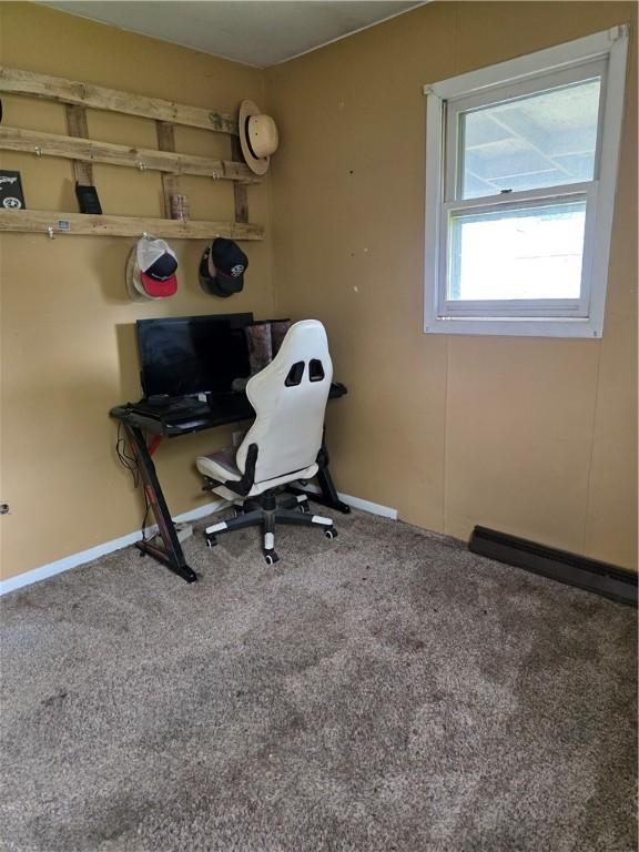 206 Pritchard Ave, Corning City, NY 14830 - office with carpet flooring and baseboards