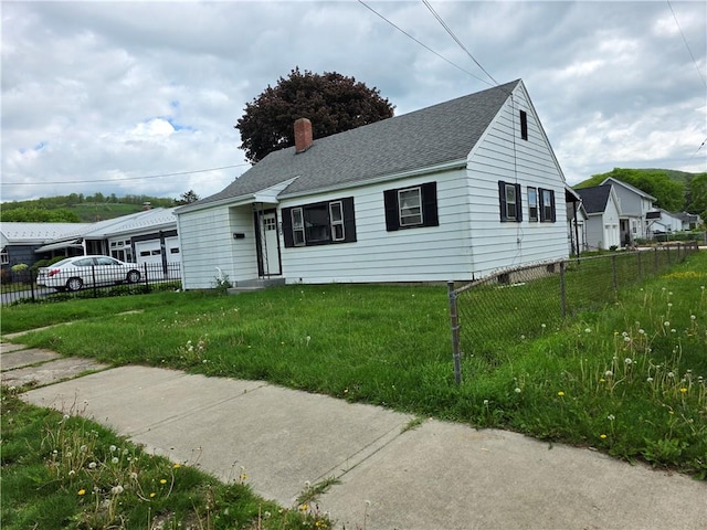 206 Pritchard Ave, Corning City, NY 14830 - view of front of house featuring a shingled roof and a chimney