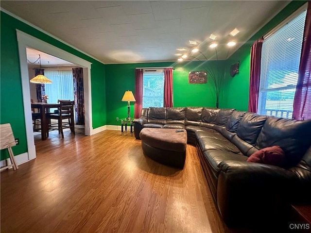 436 Mcgowan Rd, Frankfort, NY 13357 - living area with wood finished floors, healthy amount of natural light, and baseboards