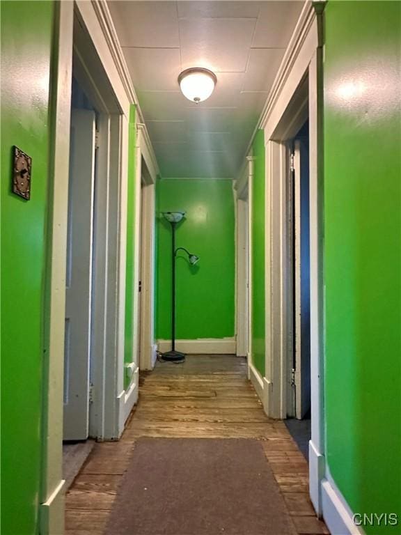 436 Mcgowan Rd, Frankfort, NY 13357 - hallway featuring wood finished floors and baseboards