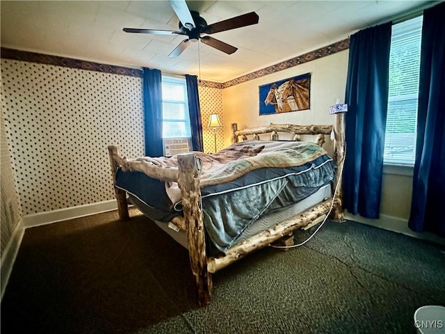 436 Mcgowan Rd, Frankfort, NY 13357 - bedroom featuring carpet floors, a ceiling fan, and baseboards