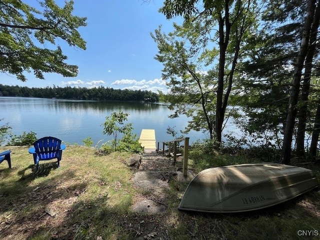 39498 Hyde Lake Rd, Theresa, NY 13691 - water view featuring a dock