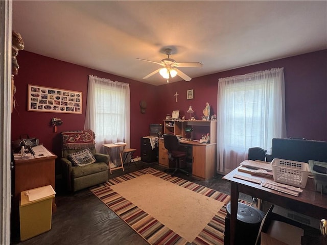 427 Church St, Winfield, NY 13491 - home office featuring a ceiling fan