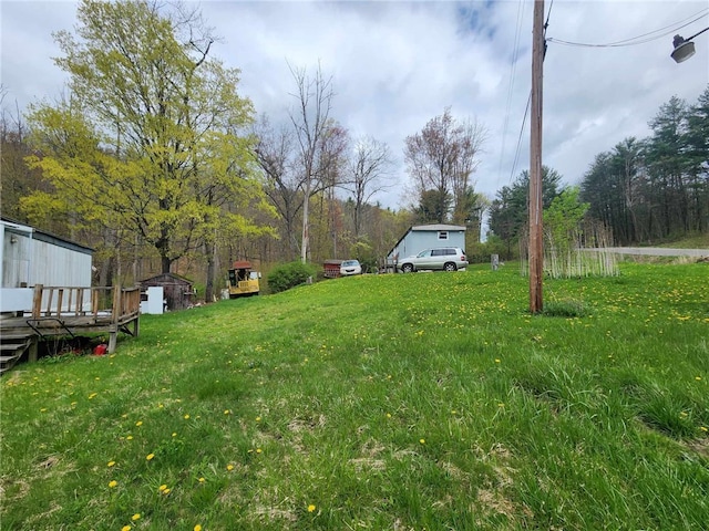 5123 Wixon Rd Unit 3, Campbell, NY 14870 - view of yard featuring a wooden deck