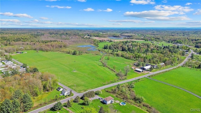 bird's eye view of a heavily wooded area