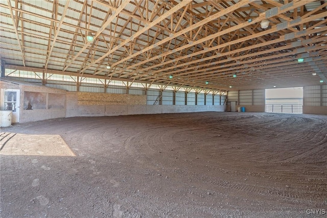 view of indoor riding arena