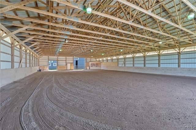 view of indoor riding arena